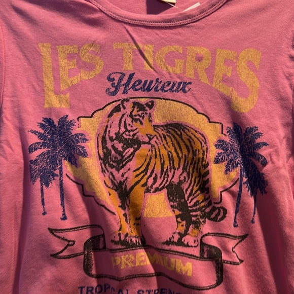 NWT! Urban Outfitters Les Tigres Purple Baby Tee XL Crop T-Shirt - Picture 5 of 8